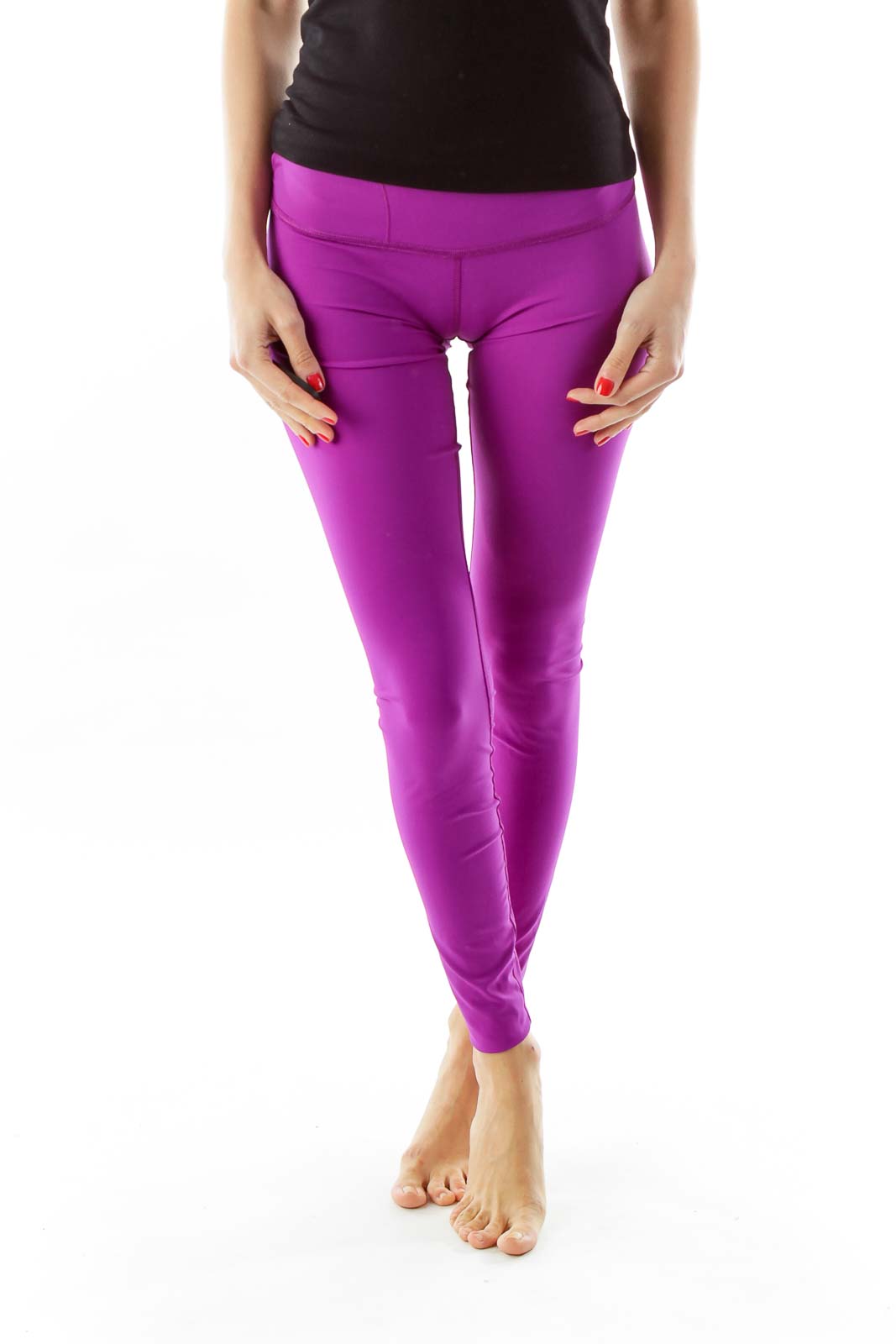 purple yoga pants