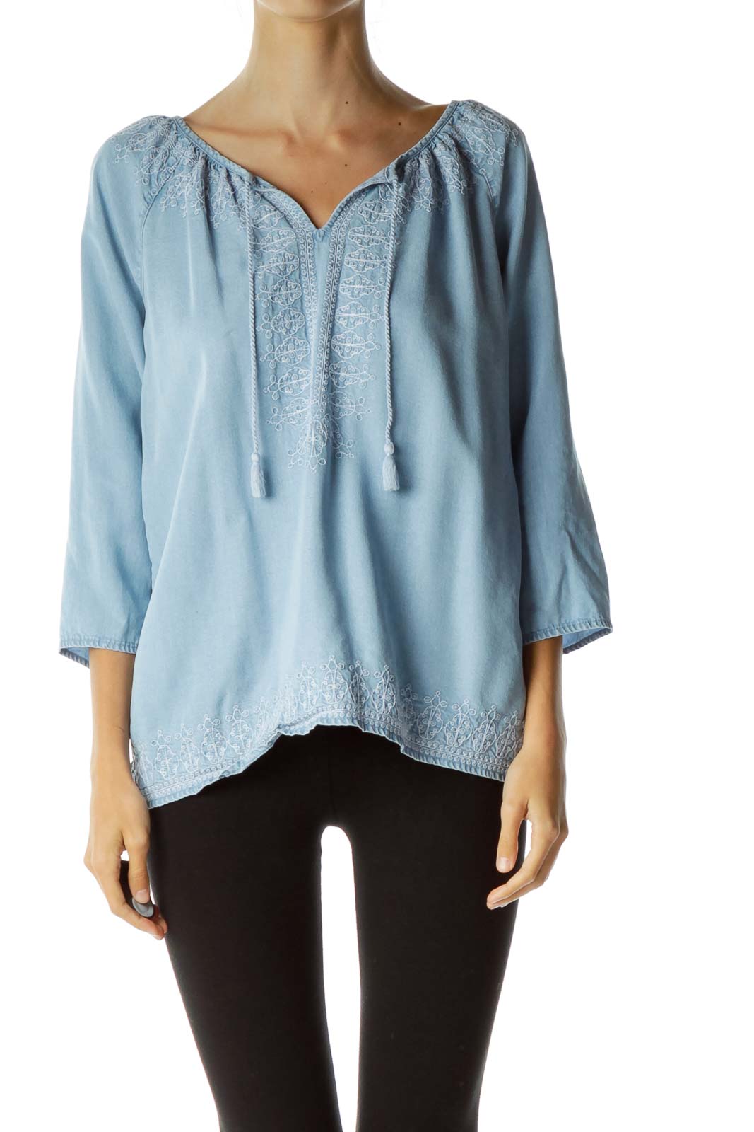 j jill embroidered jeans